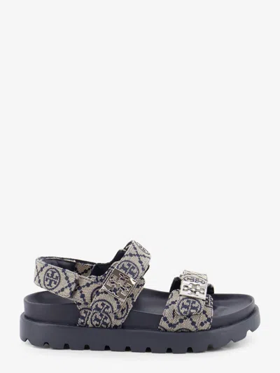 Tory Burch T Mono Perfect Monogram Fabric Sandals In Multi
