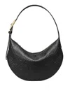 Tory Burch T Monogram Balloon Small Pebble Shoulder Bag In Black