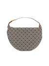 Tory Burch Large T Monogram Jacquard Balloon Bag In Blue