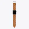 Tory Burch T Monogram Band For Apple Watch® In Brown