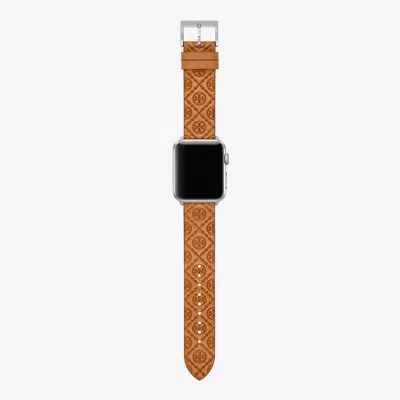 Tory Burch T Monogram Band For Apple Watch® In Brown