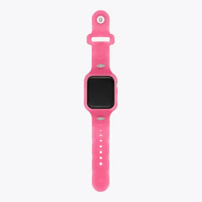 Tory Burch T Monogram Band For Apple Watch® In Raspberry