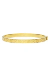 Tory Burch T Monogram Hinge Bracelet In Tory Gold