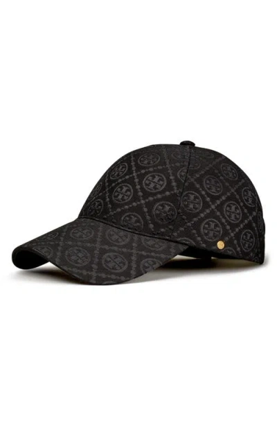 Tory Burch T Monogram Baseball Hat In Black