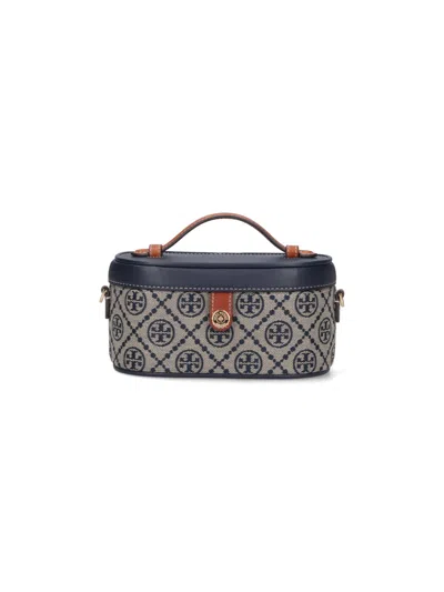 Tory Burch T-monogram Beauty Case In Blue