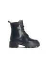 Tory Burch 't Monogram' Black Leather Ankle Boots In Black