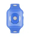 Tory Burch T Monogram Black Silicone Band For Apple Watch, 41mm In Blue