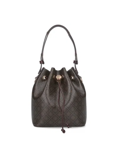 Tory Burch T Monogram Bucket Bag In Brown