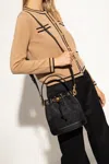 Tory Burch ‘t Monogram' Bucket Bag In Black