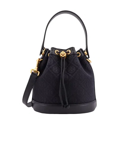 Tory Burch T Monogram Bucket Bag In Black