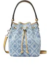 Tory Burch T Monogram Bucket Bag In Blue