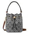 TORY BURCH T MONOGRAM BUCKET BAG