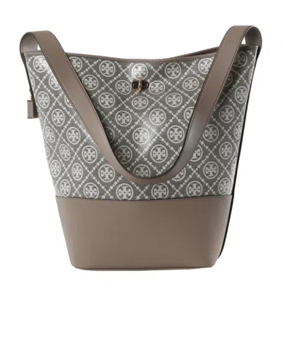 TORY BURCH T MONOGRAM BUCKET BAG