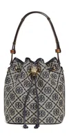 Tory Burch T Monogram Bucket Bag Tory Navy In Tory Navy