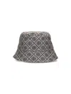 Tory Burch "t Monogram" Bucket Hat In Beige