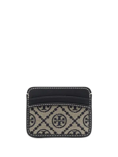 Tory Burch T Monogram Cardholder In Black