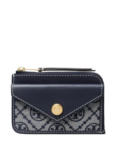 Tory Burch T Monogram Cardholder In Blau
