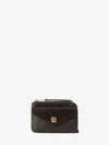 Tory Burch T Monogram Cardholder In Brown