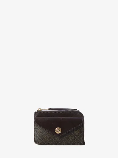 Tory Burch T Monogram Cardholder In Brown