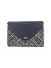 Tory Burch "t-monogram" Chain Pouch Beige In Blue