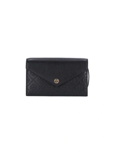 Tory Burch T Monogram' Chain Wallet – Black