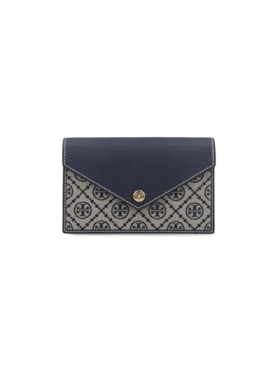 Tory Burch Flap Envelope Chain Stitching In Blue