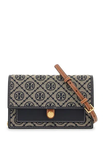 Tory Burch T Monogram Chain Wallet In Multi