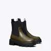 Tory Burch T Monogram Chelsea Lug Boot In Green