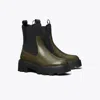 Tory Burch T Monogram Chelsea Lug Boot In Green