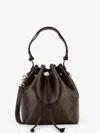 Tory Burch T Monogram Coated Canvas Bucket Bag In Brown