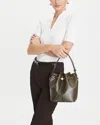 Tory Burch T Monogram Coated Canvas Bucket Bag In French Press