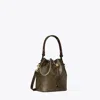 Tory Burch T Monogram Coated Canvas Bucket Bag In French Press