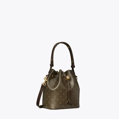 Tory Burch T Monogram Coated Canvas Bucket Bag In French Press