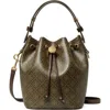 TORY BURCH TORY BURCH T MONOGRAM COATED CANVAS BUCKET BAG