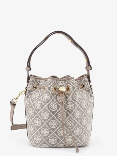 Tory Burch T Monogram Coated Canvas Bucket Bag In Multi