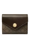 Tory Burch T Monogram Coated Canvas Envelope Small Wallet In French Press