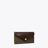 Tory Burch T Monogram Coated Canvas Envelope Wallet In French Press