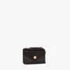 Tory Burch T Monogram Coated Canvas Envelope Zip Card Case In Brown