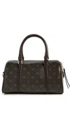 Tory Burch T Monogram Coated Canvas Mini Barrel Bag French Press In French Press