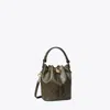 Tory Burch T Monogram Coated Canvas Mini Bucket Bag In Brown