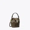 Tory Burch T Monogram Coated Canvas Mini Bucket Bag In French Press