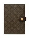 Tory Burch T Monogram Coated Canvas Passport Case In Brown