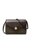 Tory Burch T Monogram Coated Canvas Wallet Crossbody In Brown