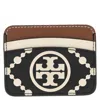 Tory Burch T Monogram Contrast Embossed Card Case In Multi