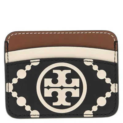Tory Burch T Monogram Contrast Embossed Card Case In Multi