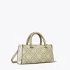 Tory Burch T Monogram Contrast Embossed Small East-west Tote In Sand