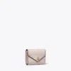 Tory Burch T Monogram Contrast Embossed Small Envelope Wallet In Gray
