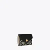 Tory Burch T Monogram Contrast Embossed Small Envelope Wallet In Black/new Cream
