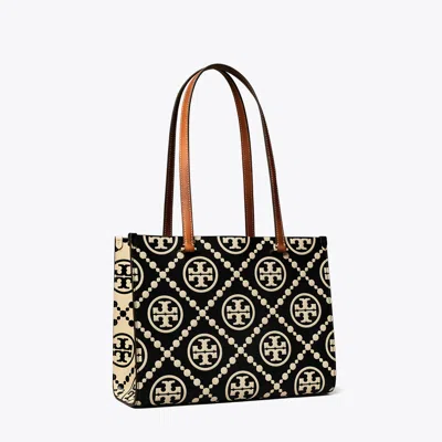 Tory Burch T Monogram Contrast Embossed Small Tote In Multi