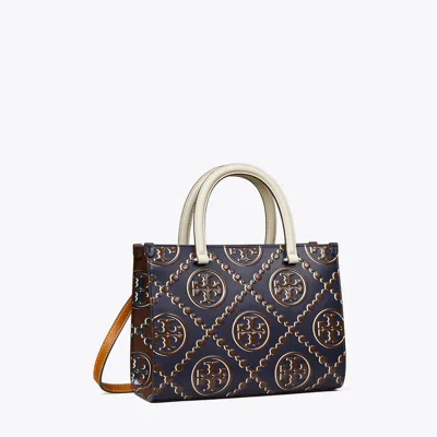 Tory Burch T Monogram Contrast Embossed Top-handle Tote